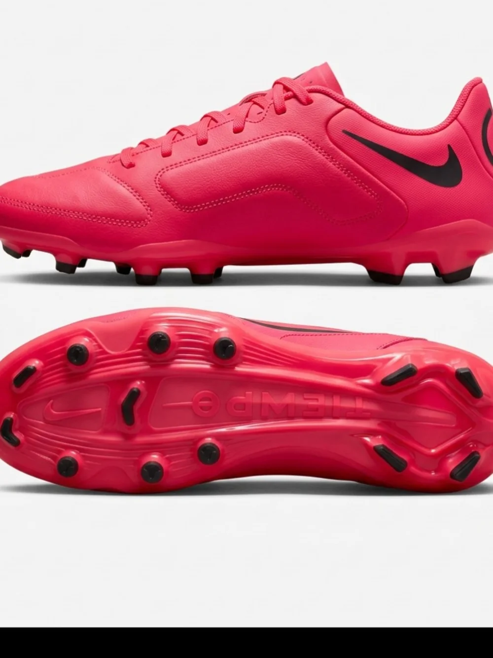 Nike Unisex Soccer Cleats in Bright Pink with Black Swoosh